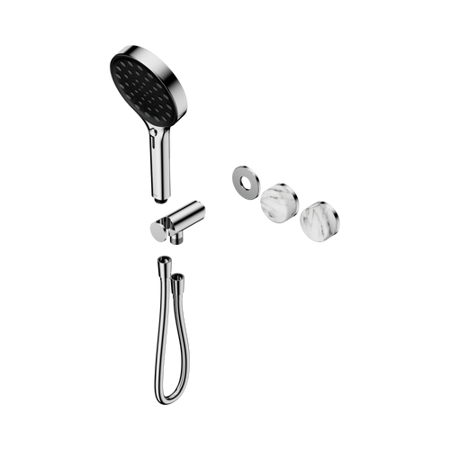 Serenity Progressive Shower System with Arabescato Corchia Handle and Serenity Hand Shower Trim Kit Only Chrome [311480]
