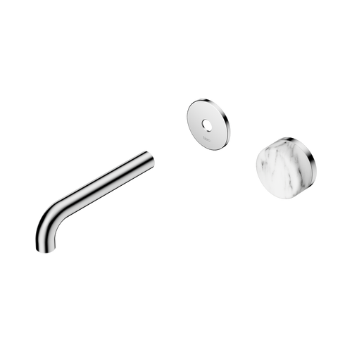 Serenity Progressive Wall Basin Mixer 160mm Spout with Arabescato Corchia Handle Trim Kit Only Chrome [311537]