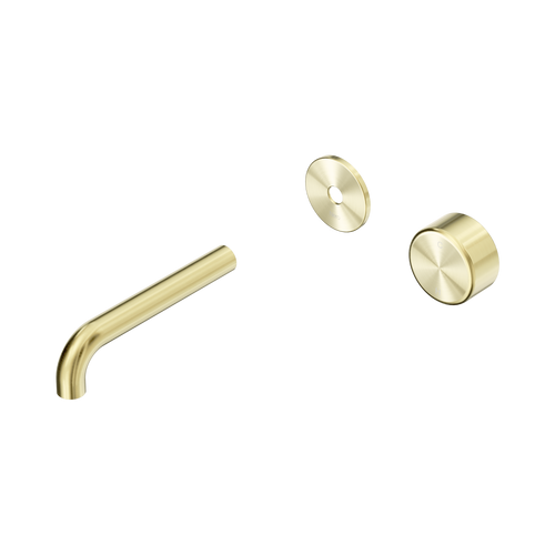 Serenity Progressive Wall Basin Mixer 160mm Spout with Metal Handle Trim Kit Only Brushed Gold [311500]