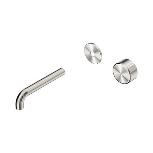 Serenity Progressive Wall Basin Mixer 160mm Spout with Metal Handle Trim Kit Only Brushed Nickel [311465]