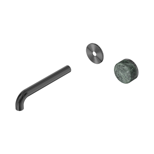 Serenity Progressive Wall Basin Mixer 185mm Spout with Verde Alpi Handle Trim Kit Only Gunmetal [311540]