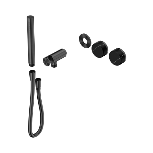Serenity Progressive Shower System with Marquina Black Handle and Slim Shower Trim Kit Only Gunmetal [311461]