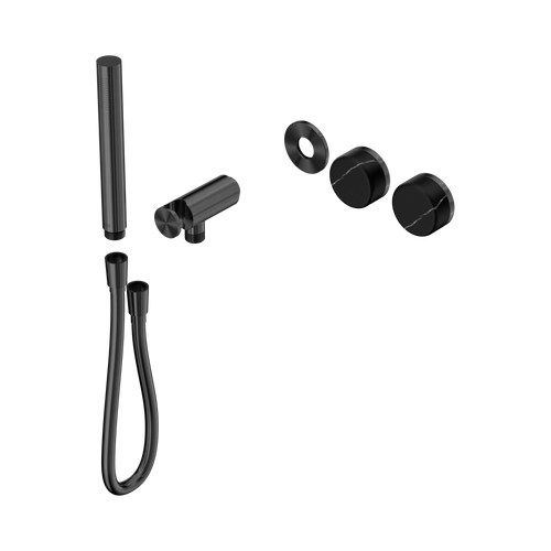 Serenity Progressive Shower System with Marquina Black Handle and Slim Shower Trim Kit Only Gunmetal [311461]