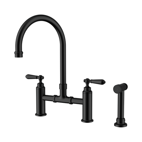 York Bridge Kitchen Set with Hand Spray Matte Black [311917]