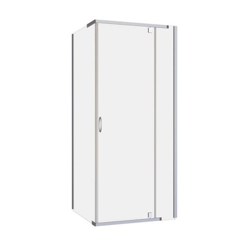 Cascade Semi-Frameless Pivot Shower Screen Rear Outlet 1200mm x 900mmChrome [133799]