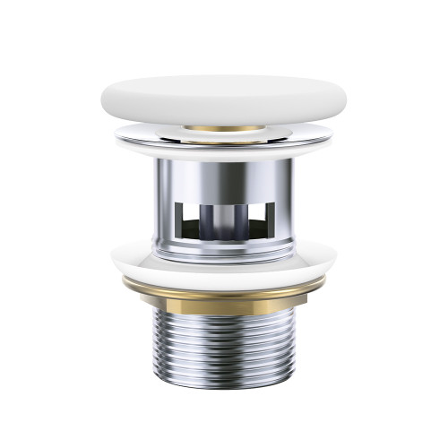 Pop-Up 32mm x 70mm Overflow Basin Waste Matte White Flat Ceramic Cap [311591]