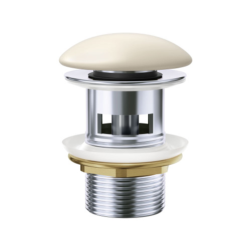 Pop-Up 32mm x 70mm Overflow Basin Waste Matte Khaki Domed Ceramic Cap [311570]