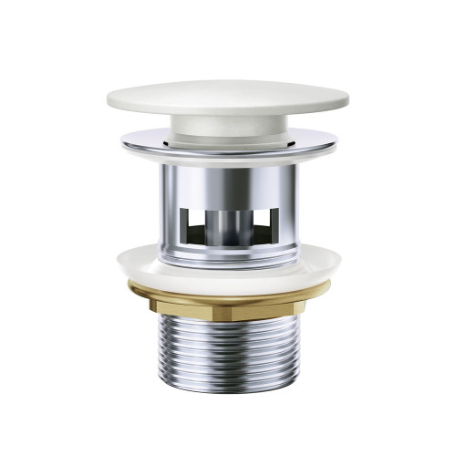 Pop-Up 32mm x 70mm Overflow Basin Waste Matte White Solid Surface Cap [311585]