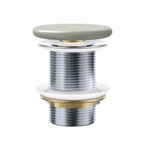 Pop-Up 32mm x 70mm Non-Overflow Basin Waste Matte Olive Flat Ceramic Cap [311581]