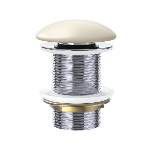 Pop-Up 32mm x 70mm Non-Overflow Basin Waste Matte Khaki Domed Ceramic Cap [311577]