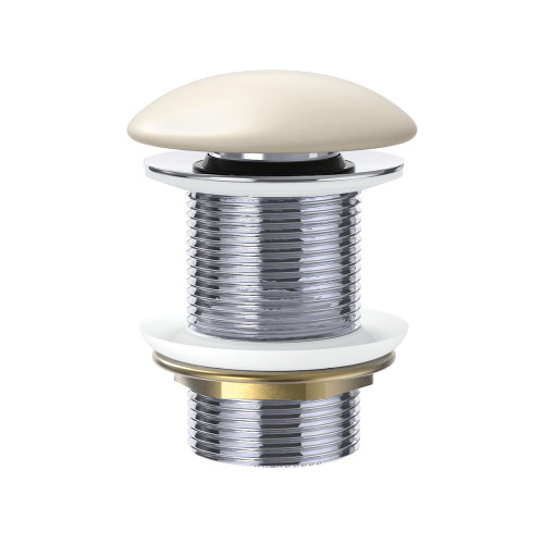 Pop-Up 32mm x 70mm Non-Overflow Basin Waste Matte Khaki Domed Ceramic Cap [311577]