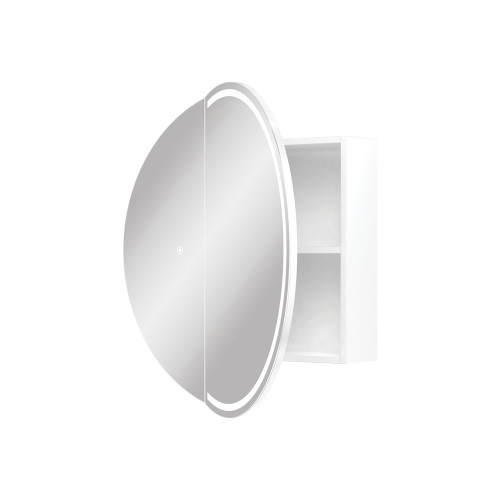 Round Split LED Mirror Cabinet White [311684]