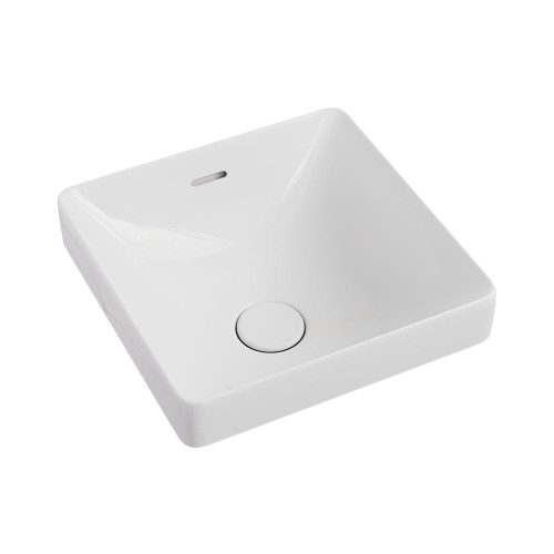 Aluca Square Semi-Inset Basin Gloss White [313134]