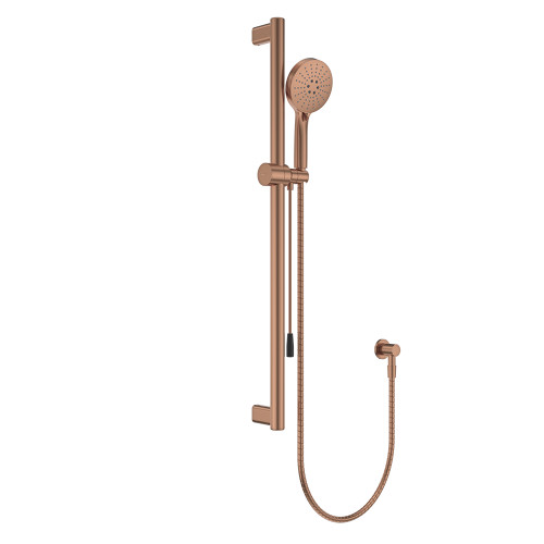 Care Rail Shower with Push Pull Slider Brushed Copper [313410]