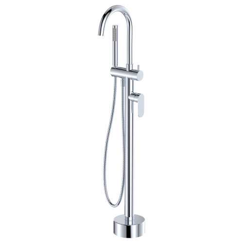 Empire Slim Floor Mounted Bath Mixer with Hand Shower Chrome [313502]