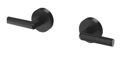 Vivid Slimline Plus Lever Wall Top Assemblies Matte Black [300614]