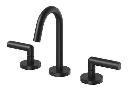 Vivid Slimline Plus Lever Basin Set Matte Black [300607]