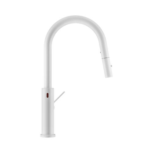Mecca Smart Sensor Pull-Out Kitchen Mixer Matte white [313753]