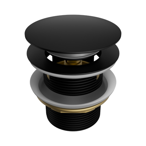 Pop-Up Bath Waste 40mm with Overflow Matte Black [313677]