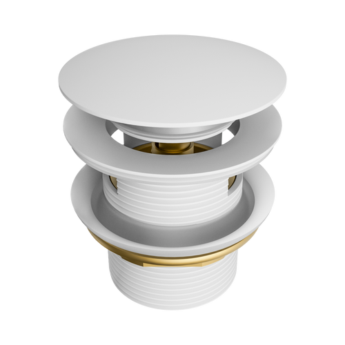 Pop-Up Bath Waste 40mm with Overflow Matte White [313700]
