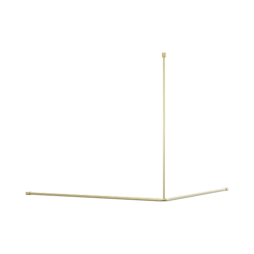 Mecca Care Curtain Rail 1200 x 1200mm 90 Degree Brushed Gold [313691]
