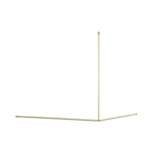 Mecca Care Curtain Rail 1200 x 1200mm 90 Degree Brushed Gold [313691]