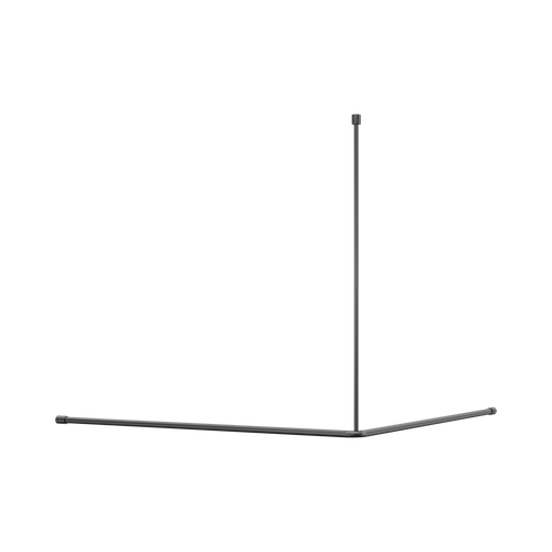 Mecca Care Curtain Rail 1200 x 1200mm 90 Degree Gunmetal [313688]