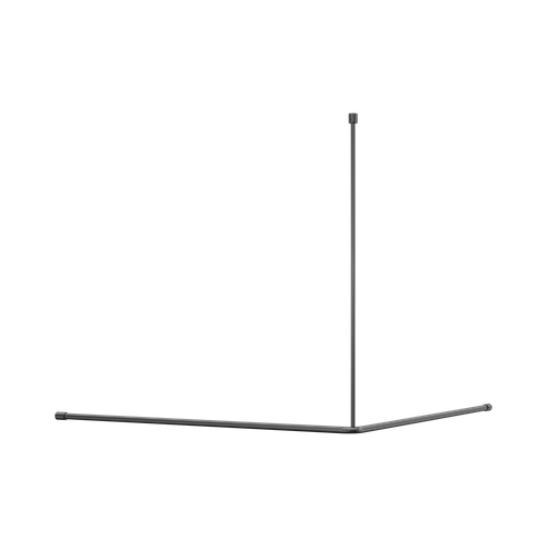 Mecca Care Curtain Rail 1200 x 1200mm 90 Degree Gunmetal [313688]