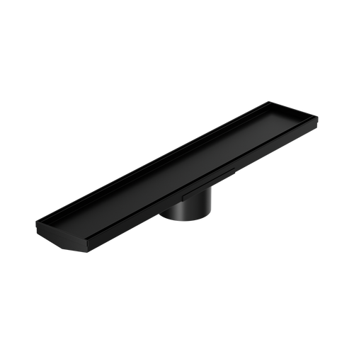 Tile Insert V Channel 600 x 106mm Floor Grate 90mm Outlet Matte Black [313693]