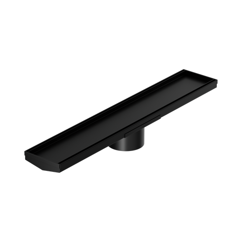 Tile Insert V Channel 600 x 106mm Floor Grate 90mm Outlet Matte Black [313693]