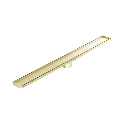Tile Insert V Channel 1200 x 106mm Floor Grate 90mm Outlet Brushed Gold [313718]