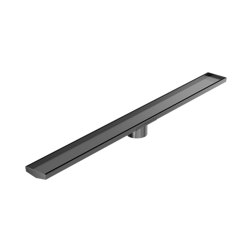 Tile Insert V Channel 1200 x 106mm Floor Grate 90mm Outlet Gunmetal [313731]