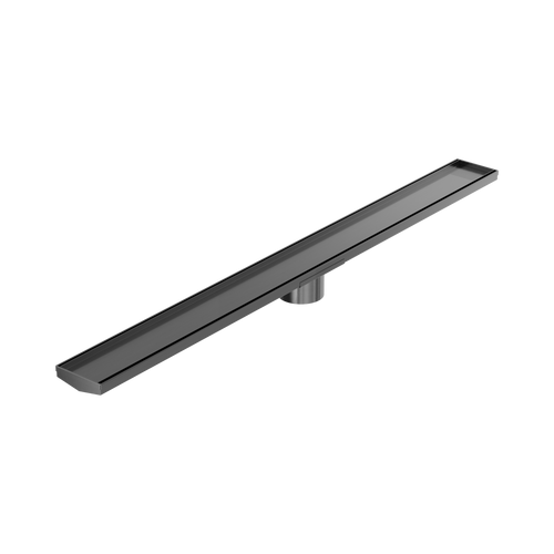 Tile Insert V Channel 1200 x 106mm Floor Grate 90mm Outlet Gunmetal [313731]