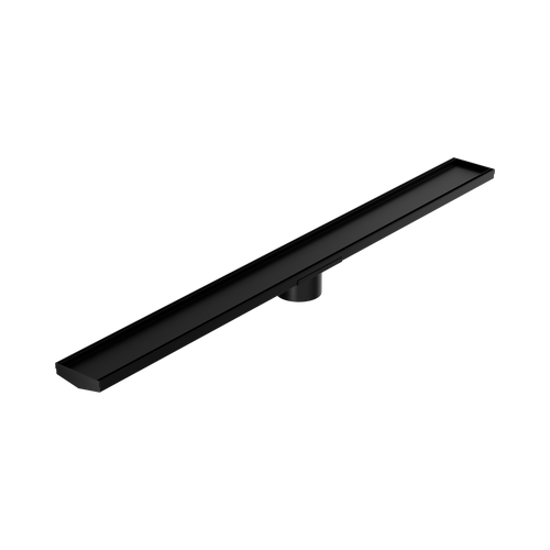 Tile Insert V Channel 1200 x 106mm Floor Grate 90mm Outlet Matte Black [313758]