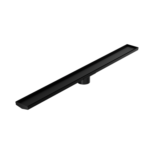 Tile Insert V Channel 1200 x 106mm Floor Grate 90mm Outlet Matte Black [313758]