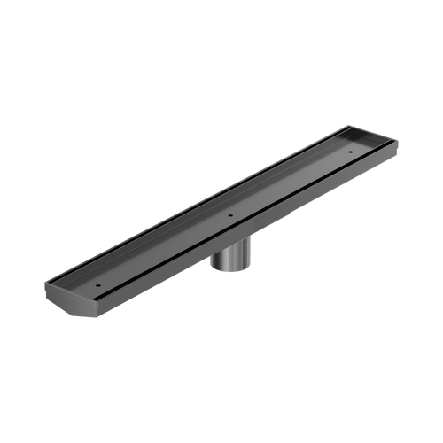 Tile Insert V Channel 600 x 82mm Floor Grate 50mm Outlet Gunmetal [313760]
