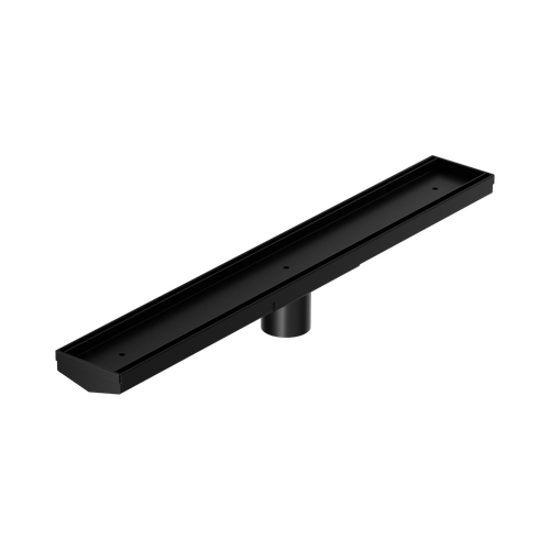 Tile Insert V Channel 600 x 82mm Floor Grate 50mm Outlet Matte Black [313662]