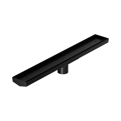 Tile Insert V Channel 600 x 82mm Floor Grate 50mm Outlet Matte Black [313662]
