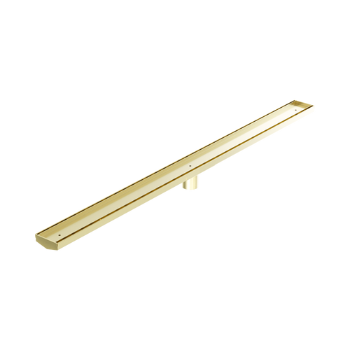 Tile Insert V Channel 1200 x 82mm Floor Grate 50mm Outlet Brushed Gold [313763]
