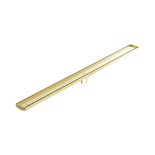 Tile Insert V Channel 1200 x 82mm Floor Grate 50mm Outlet Brushed Gold [313763]