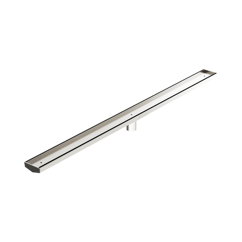 Tile Insert V Channel 1200 x 82mm Floor Grate 50mm Outlet Brushed Nickel [313726]