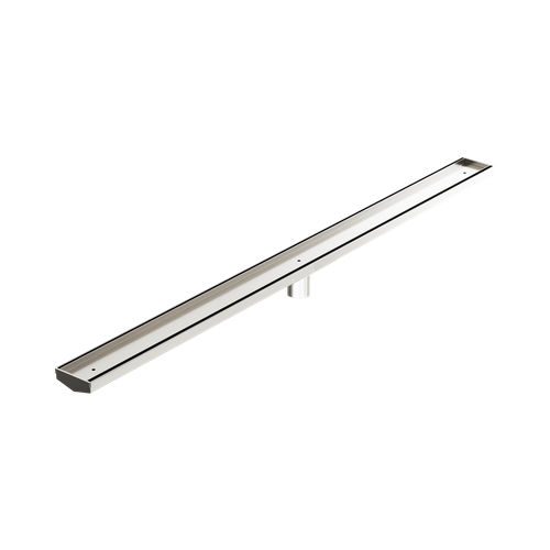 Tile Insert V Channel 1200 x 82mm Floor Grate 50mm Outlet Brushed Nickel [313726]