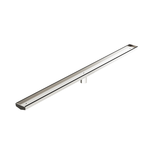Tile Insert V Channel 1200 x 82mm Floor Grate 50mm Outlet Brushed Nickel [313726]