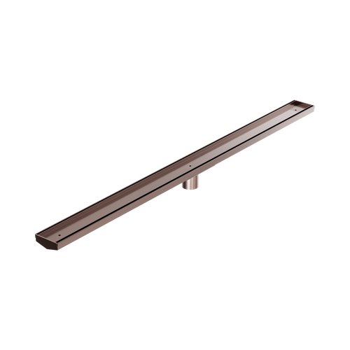 Tile Insert V Channel 1200 x 82mm Floor Grate 50mm Outlet Brushed Bronze [313698]