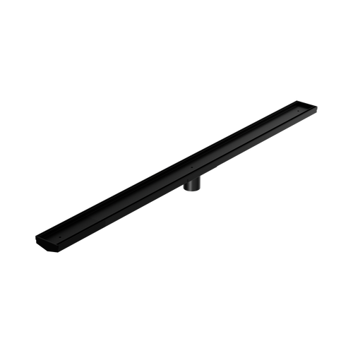Tile Insert V Channel 1200 x 82mm Floor Grate 50mm Outlet Matte Black [313675]