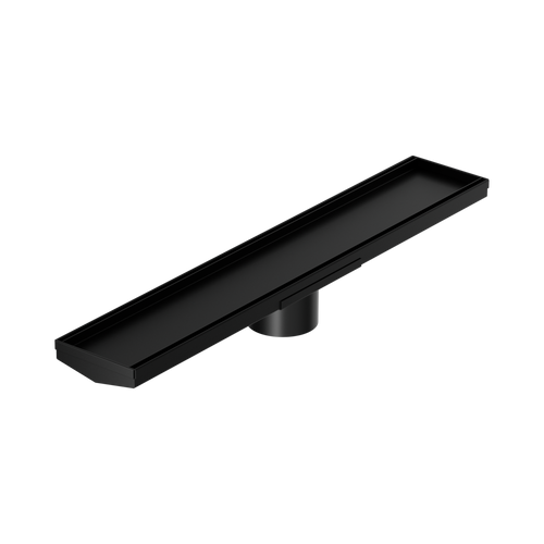 Tile Insert V Channel 600 x 106mm Floor Grate 80mm Outlet Matte Black [313654]