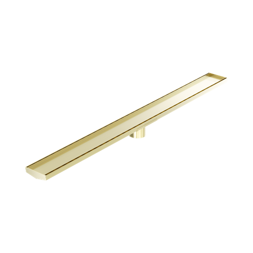 Tile Insert V Channel 1200 x 106mm Floor Grate 80mm Outlet Brushed Gold [313771]