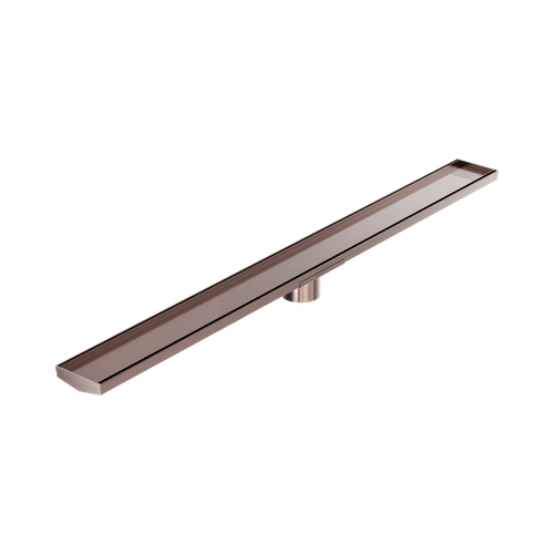 Tile Insert V Channel 1200 x 106mm Floor Grate 80mm Outlet Brushed Bronze [313701]