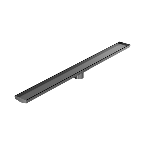 Tile Insert V Channel 1200 x 106mm Floor Grate 80mm Outlet Gunmetal [313657]