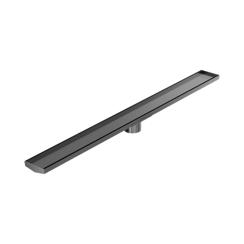 Tile Insert V Channel 1200 x 106mm Floor Grate 80mm Outlet Gunmetal [313657]